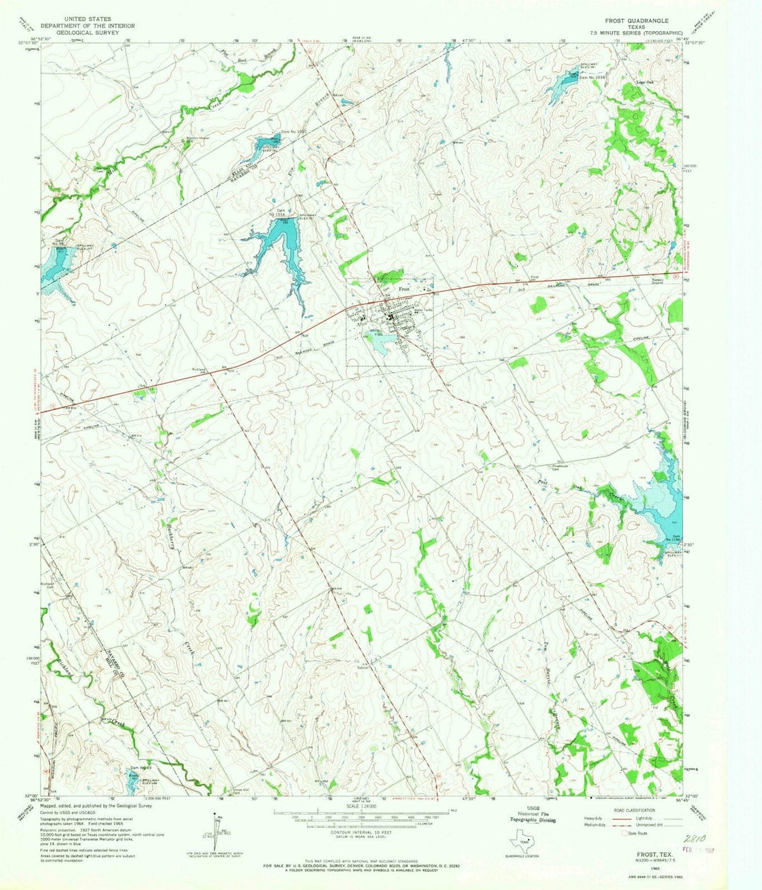 1965 Frost, TX - Texas - USGS Topographic Map