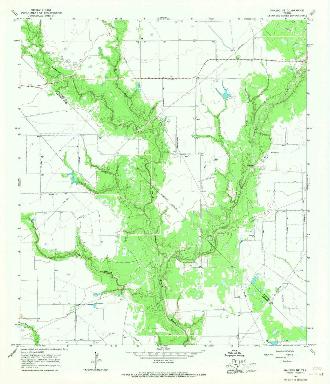 1965 Ganado, TX - Texas - USGS Topographic Map