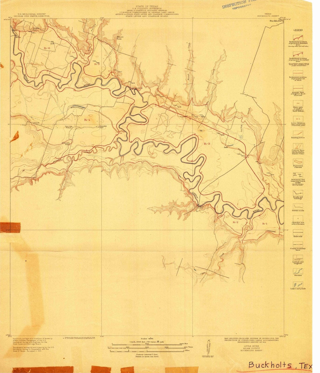 1910 Little River, TX - Texas - USGS Topographic Map