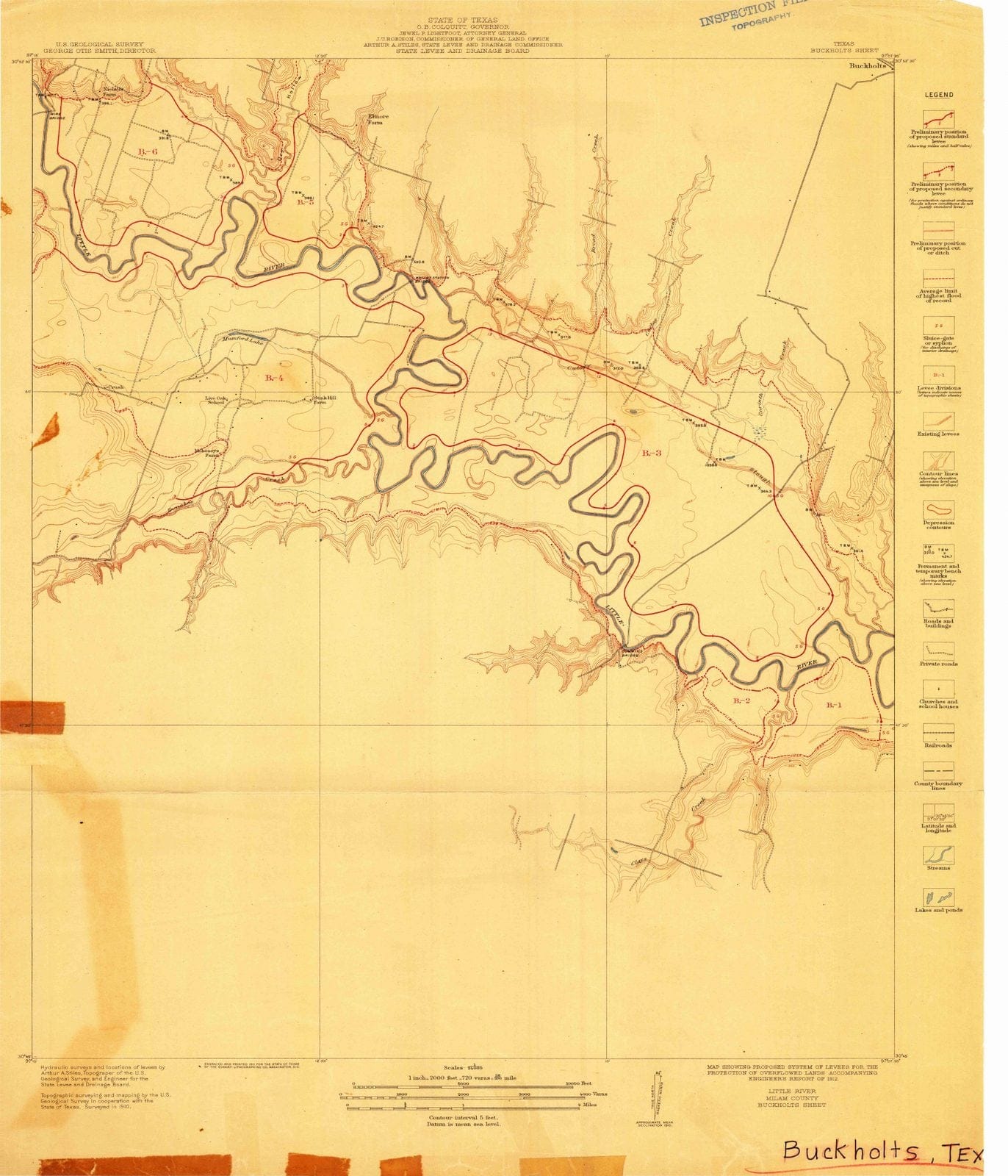 1910 Little River, TX - Texas - USGS Topographic Map