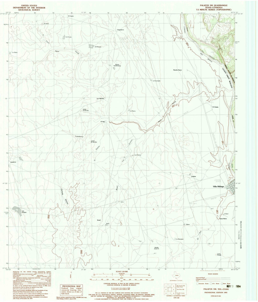 1983 Palafox, TX - Texas - USGS Topographic Map