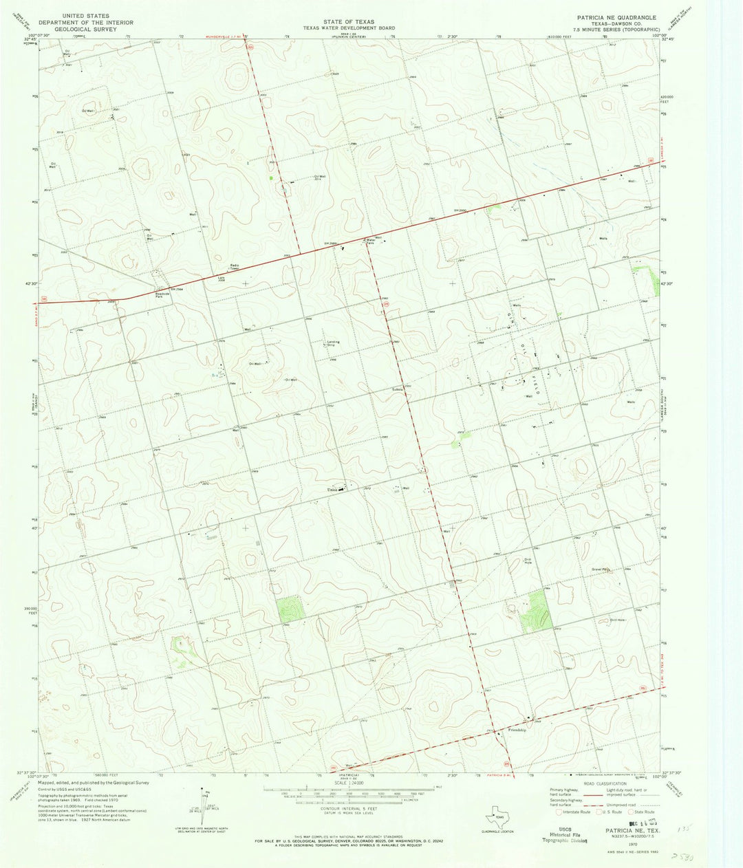 1970 Patricia, TX - Texas - USGS Topographic Map