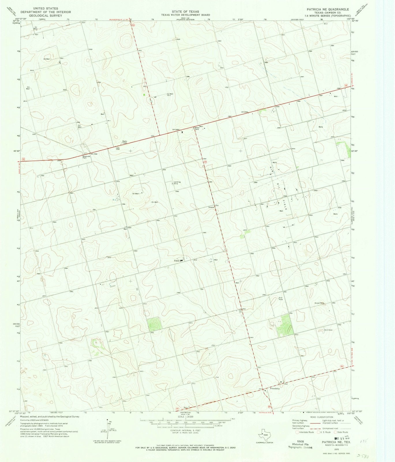 1970 Patricia, TX - Texas - USGS Topographic Map