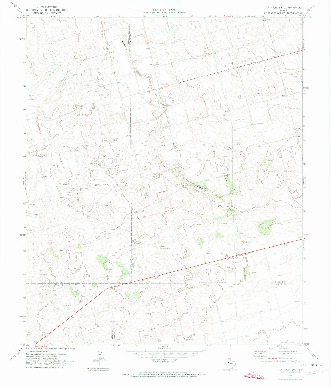 1970 Patricia, TX - Texas - USGS Topographic Map v2