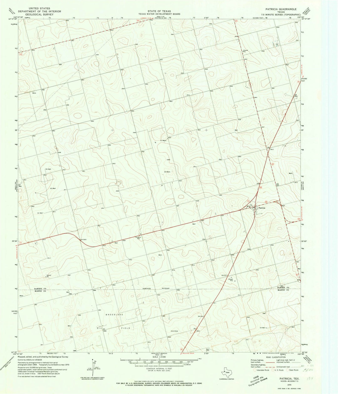 1970 Patricia, TX - Texas - USGS Topographic Map v3