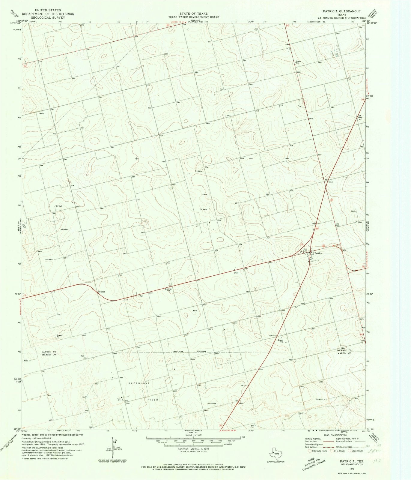 1970 Patricia, TX - Texas - USGS Topographic Map v3
