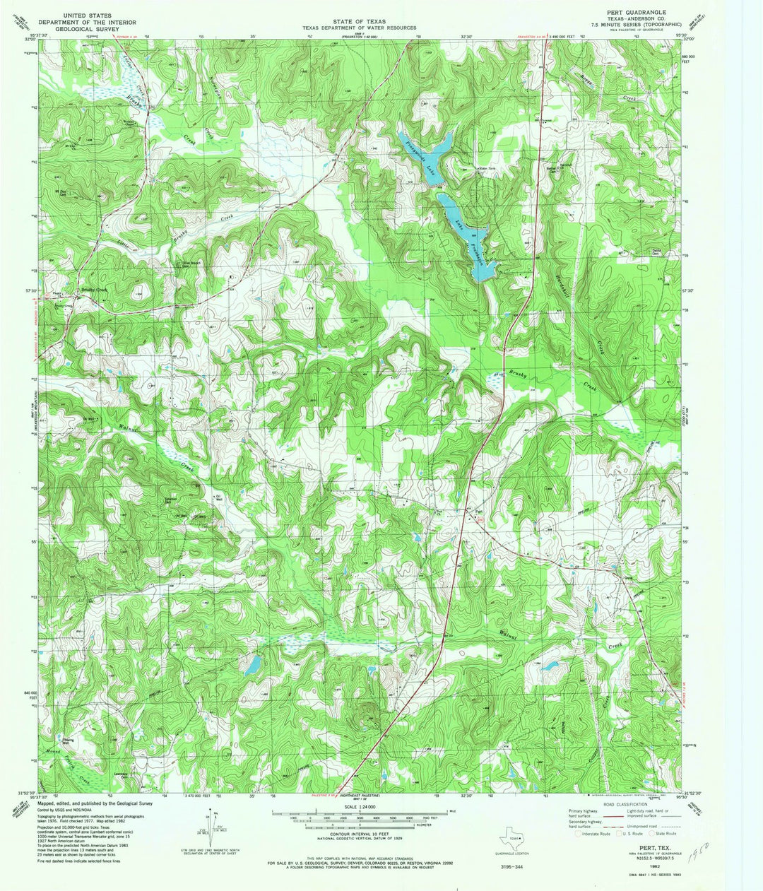 1982 Pert, TX - Texas - USGS Topographic Map