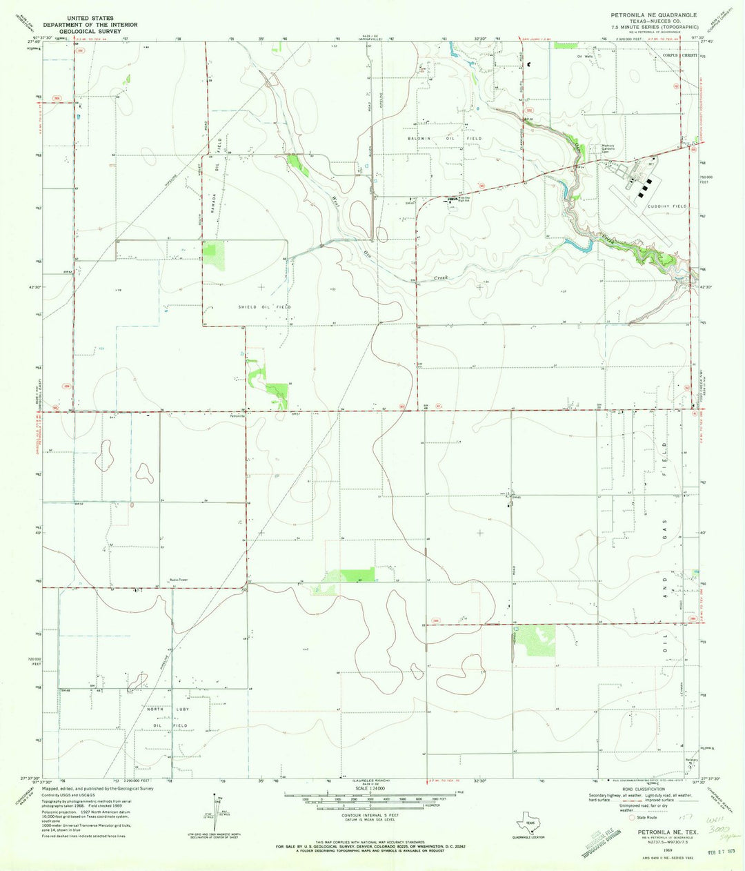 1969 Petronila, TX - Texas - USGS Topographic Map