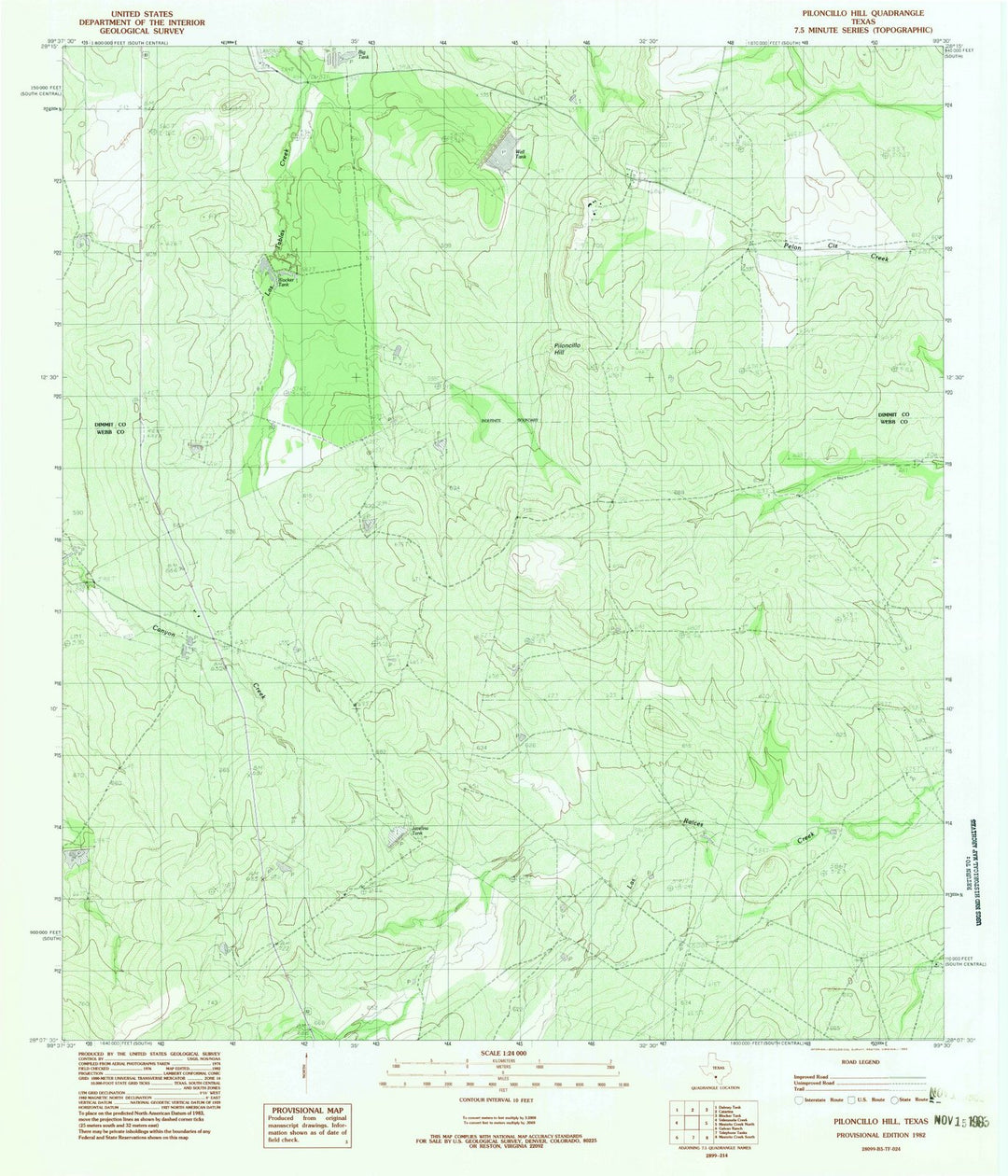 1982 Piloncillo Hill, TX - Texas - USGS Topographic Map