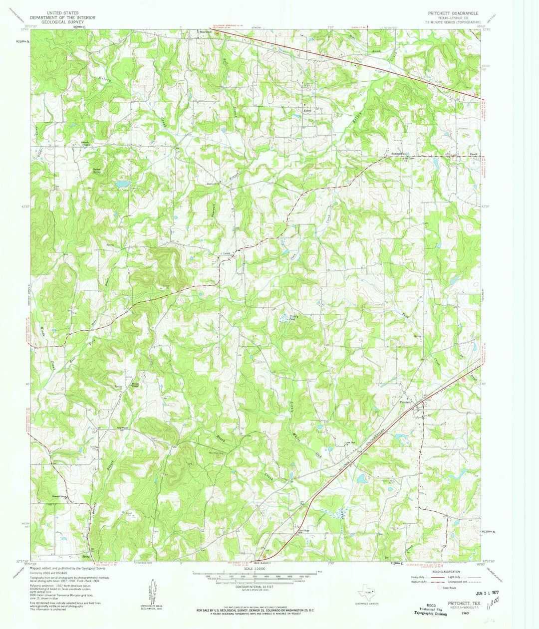 1960 Pritchett, TX - Texas - USGS Topographic Map
