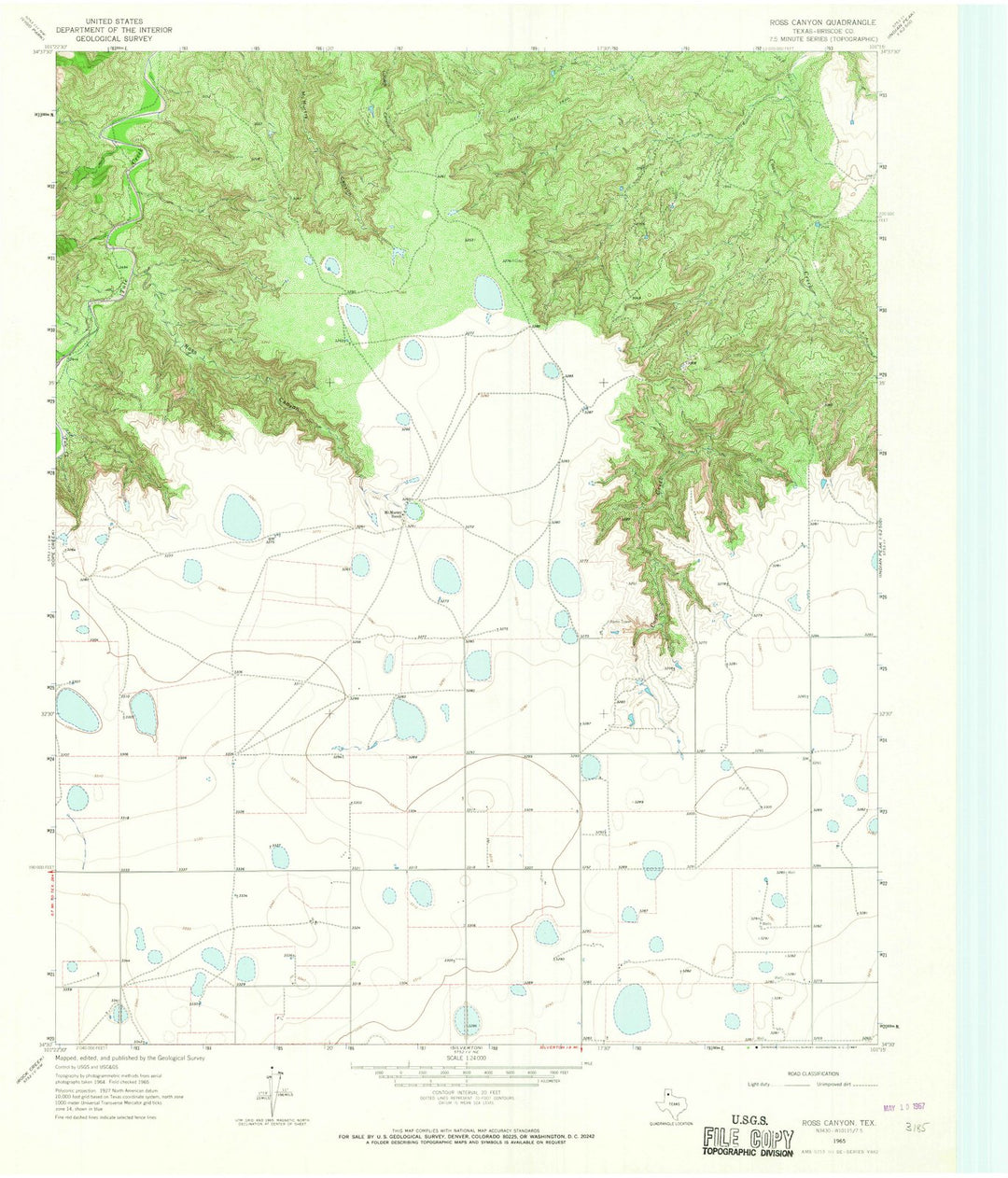 1965 Canyon, TX - Texas - USGS Topographic Map