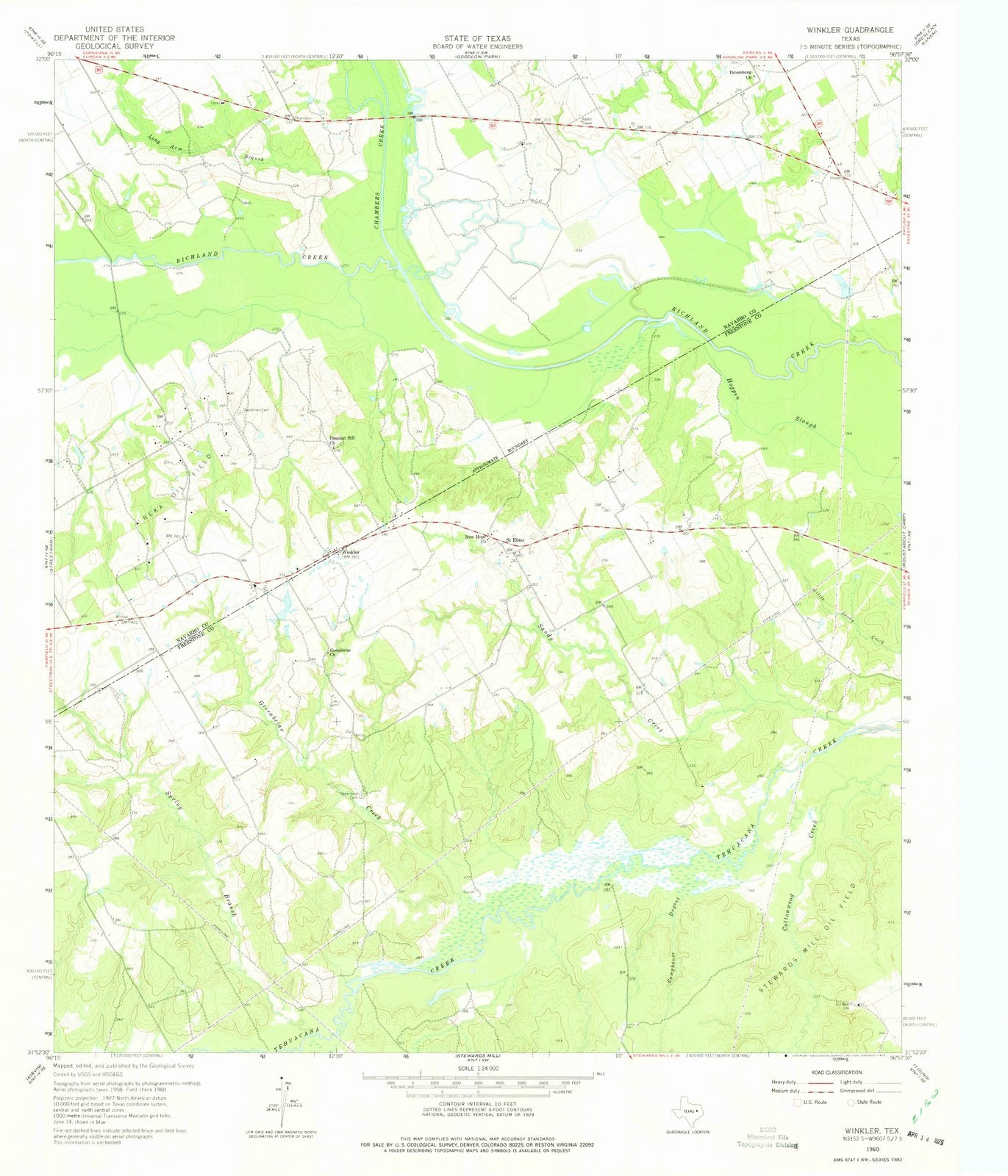 1960 Winkler, TX - Texas - USGS Topographic Map