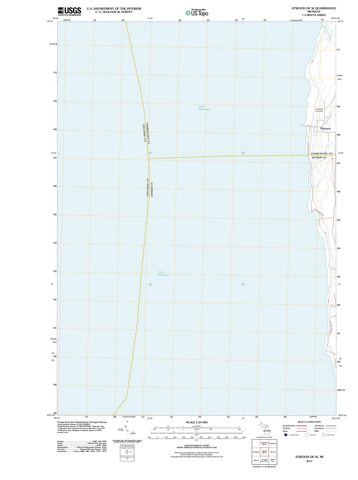 2011 Atwood, MI - Michigan - USGS Topographic Map v2