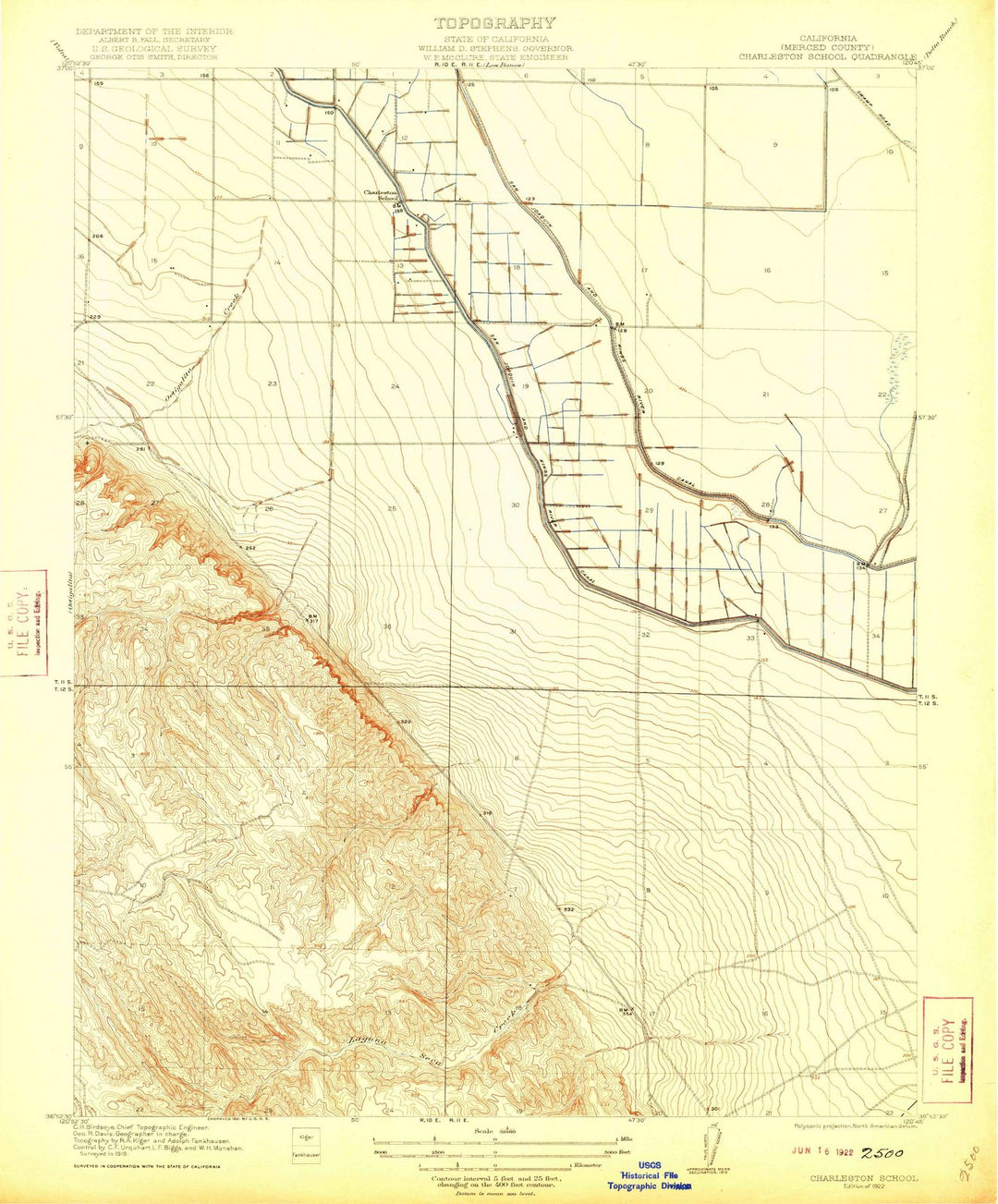 1922 Charleston School, CA - California - USGS Topographic Map