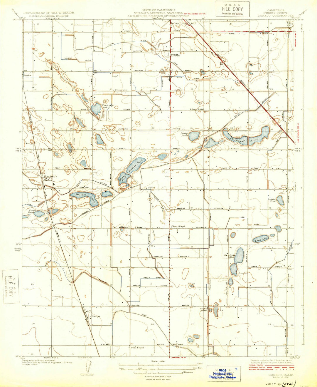1924 Conejo, CA - California - USGS Topographic Map