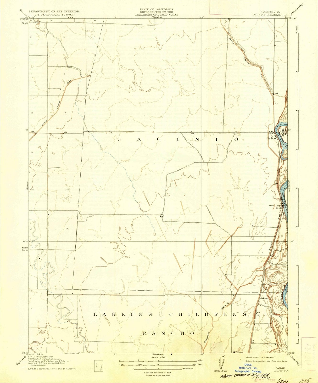 1917 Jacinto, CA - California - USGS Topographic Map