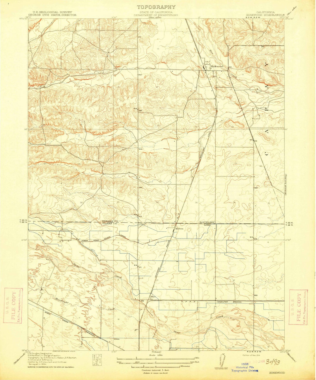 1914 Kirkwood, CA - California - USGS Topographic Map