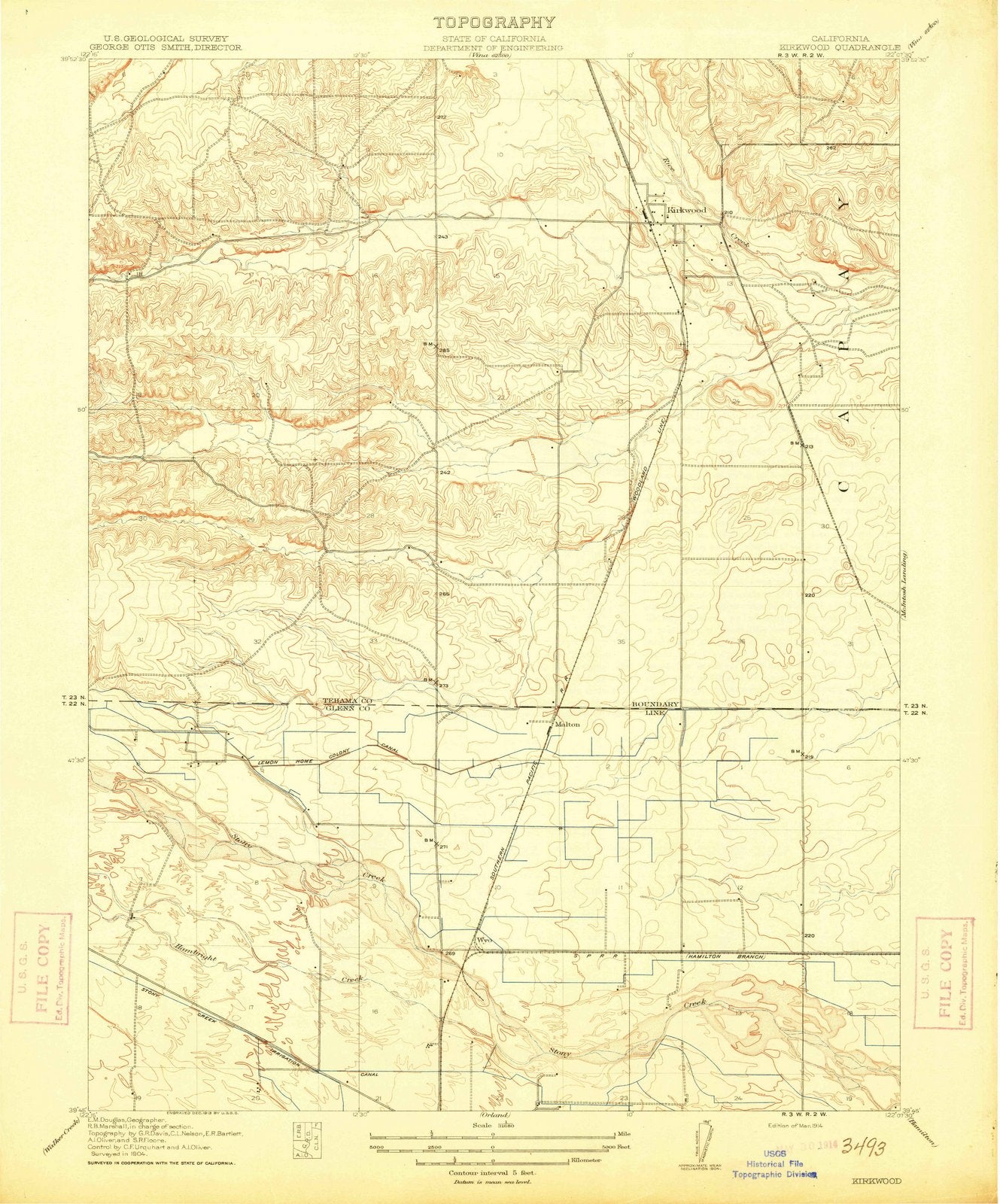 1914 Kirkwood, CA - California - USGS Topographic Map