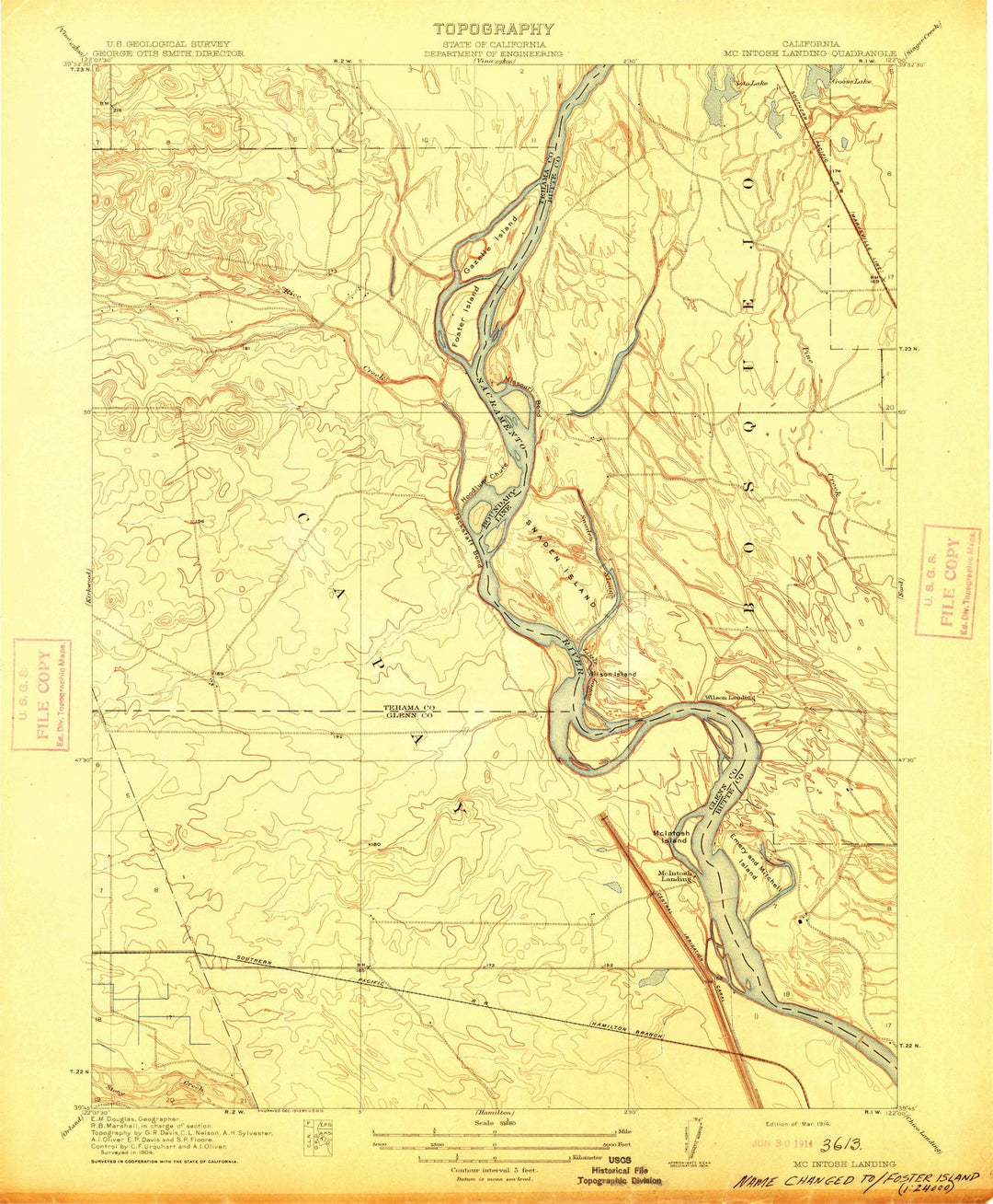 1914 McIntosh Landing, CA - California - USGS Topographic Map