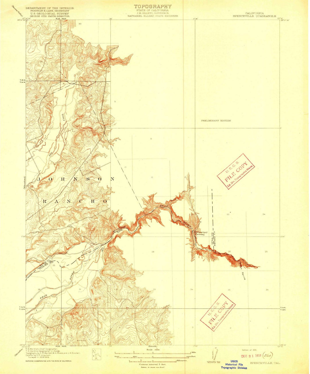 1915 Spenceville, CA - California - USGS Topographic Map