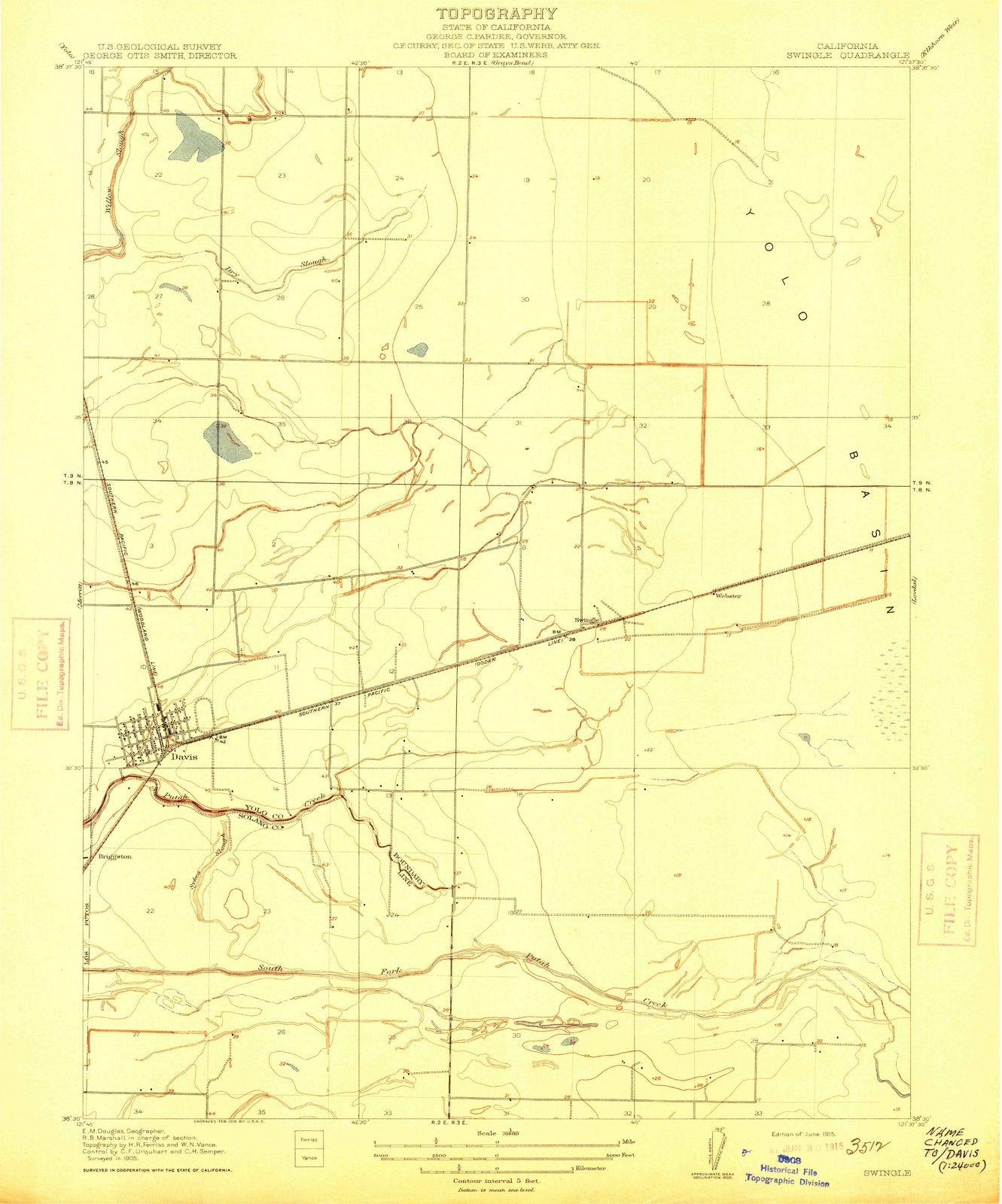 1915 Swingle, CA - California - USGS Topographic Map