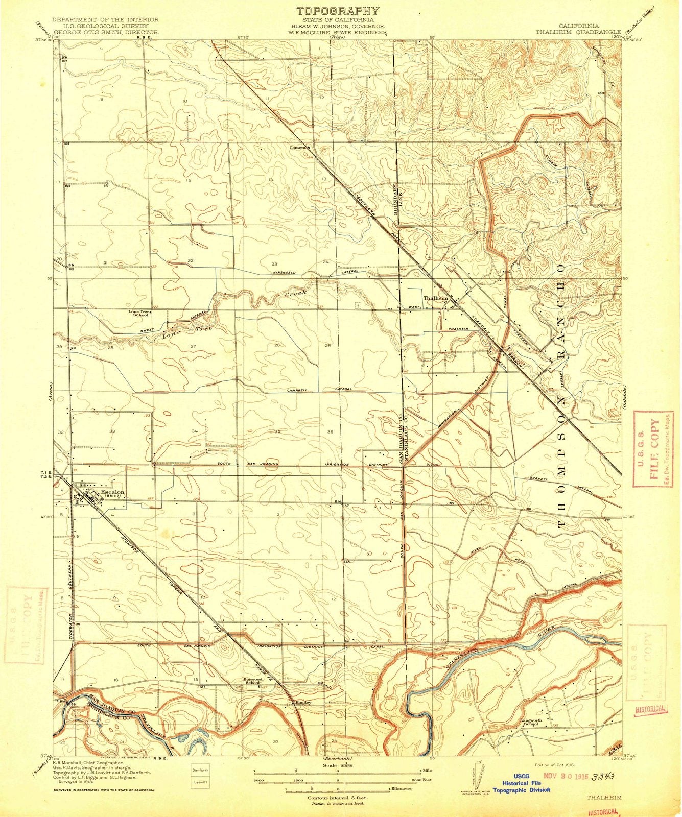 1915 Thalheim, CA - California - USGS Topographic Map