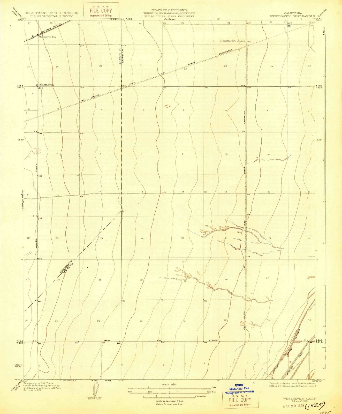 1929 Westhaven, CA - California - USGS Topographic Map