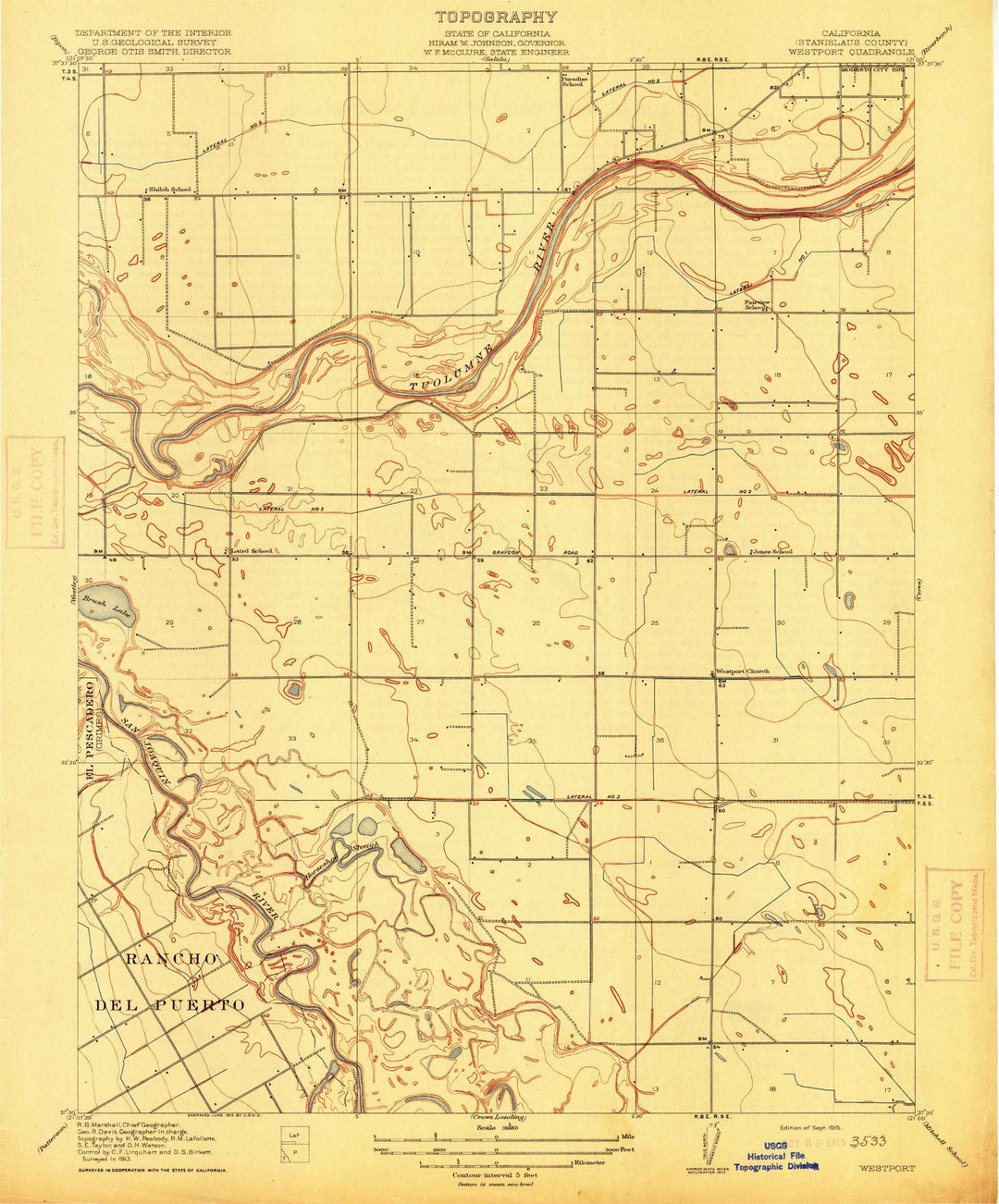 1915 Westport, CA - California - USGS Topographic Map