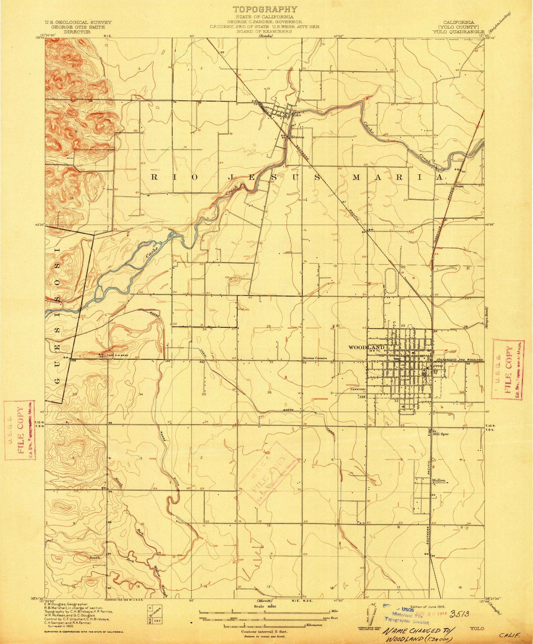 1915 Yolo, CA - California - USGS Topographic Map