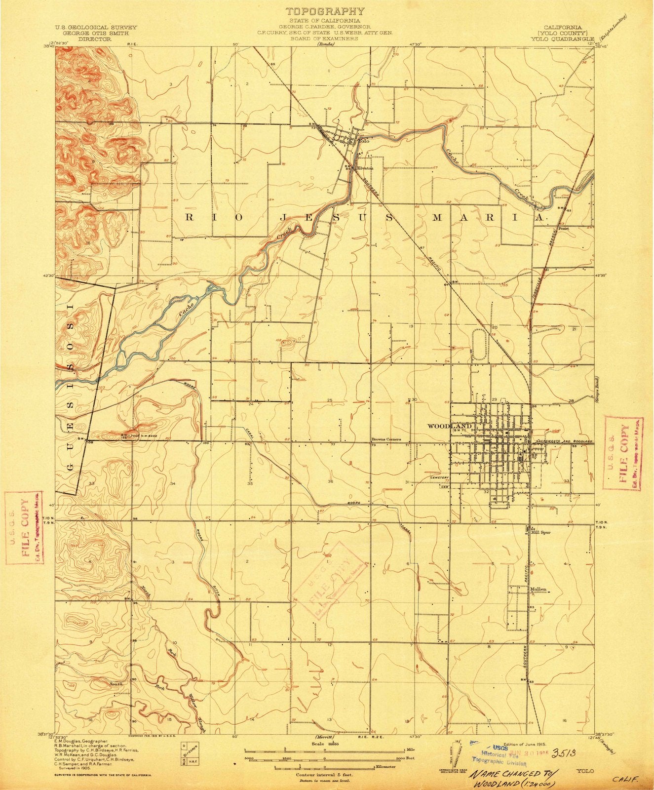 1915 Yolo, CA - California - USGS Topographic Map