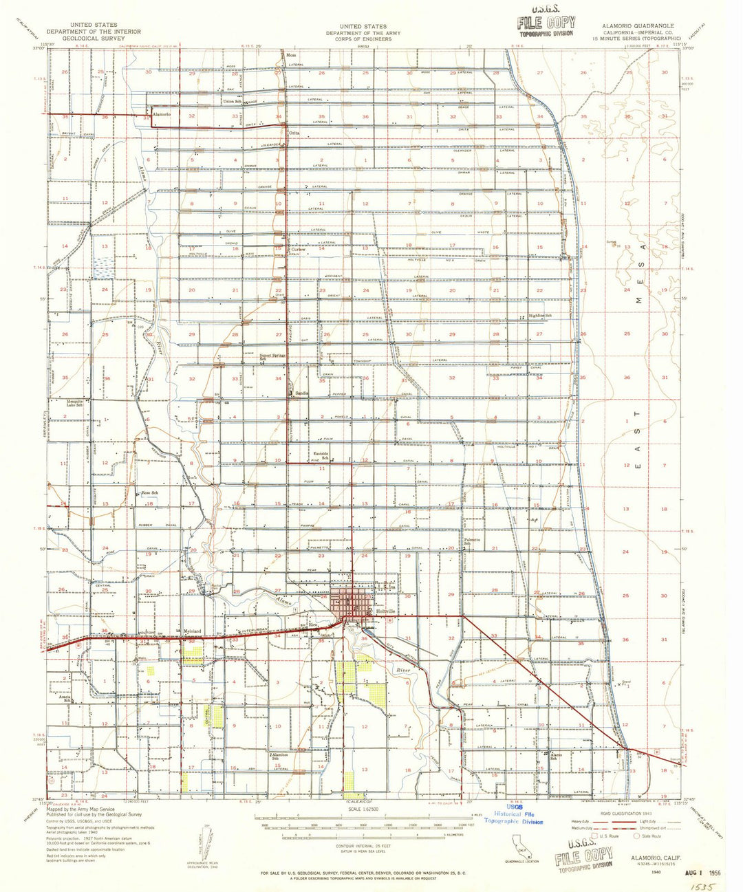 1940 Alamorio, CA - California - USGS Topographic Map