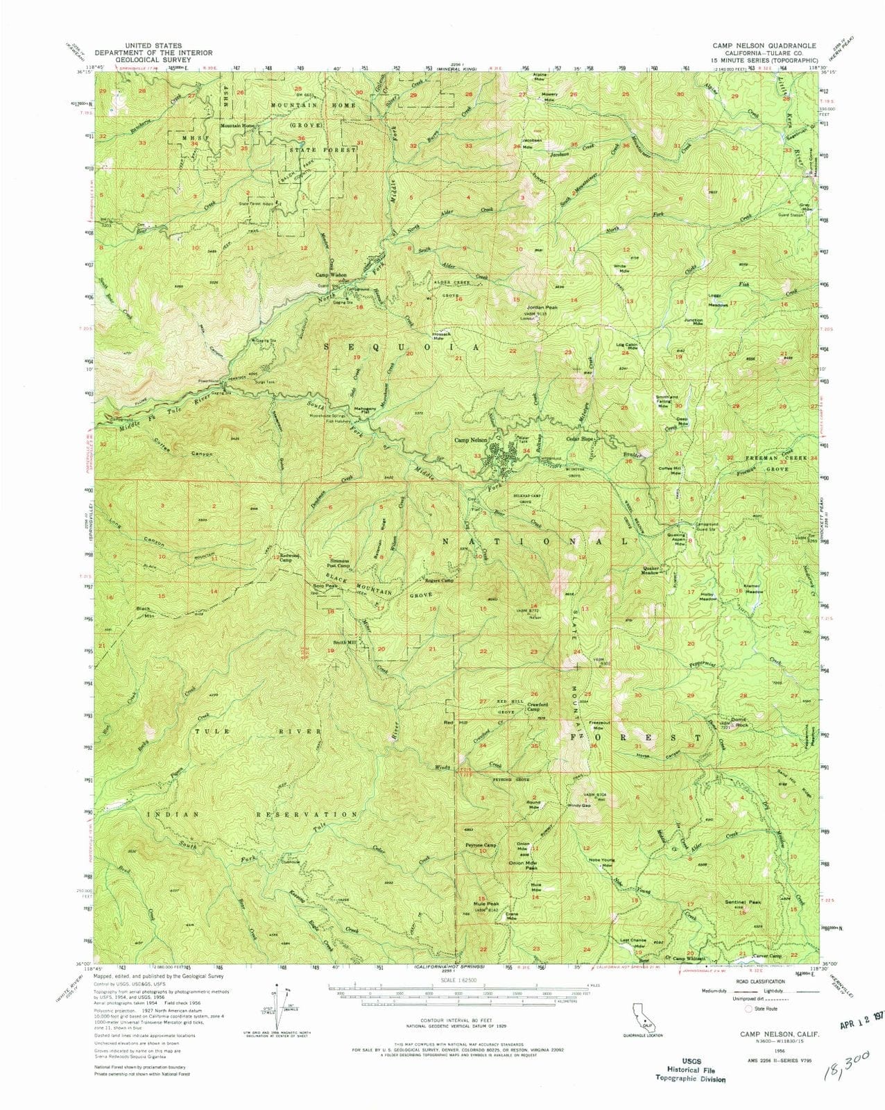 1956 Camplson, CA - California - USGS Topographic Map