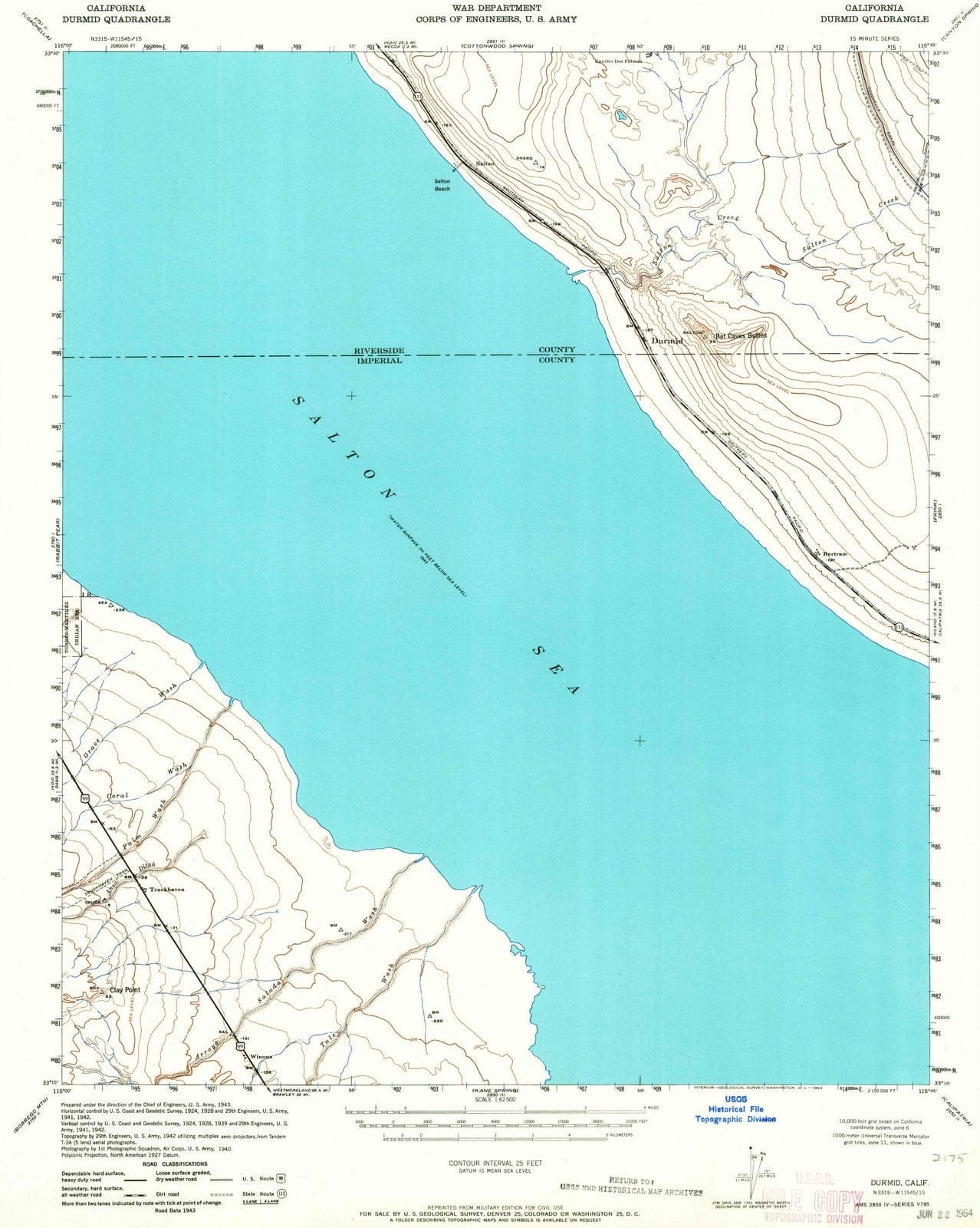 1940 Durmid, CA - California - USGS Topographic Map