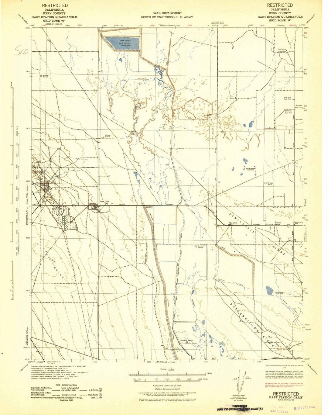 1942 Hart Station, CA - California - USGS Topographic Map