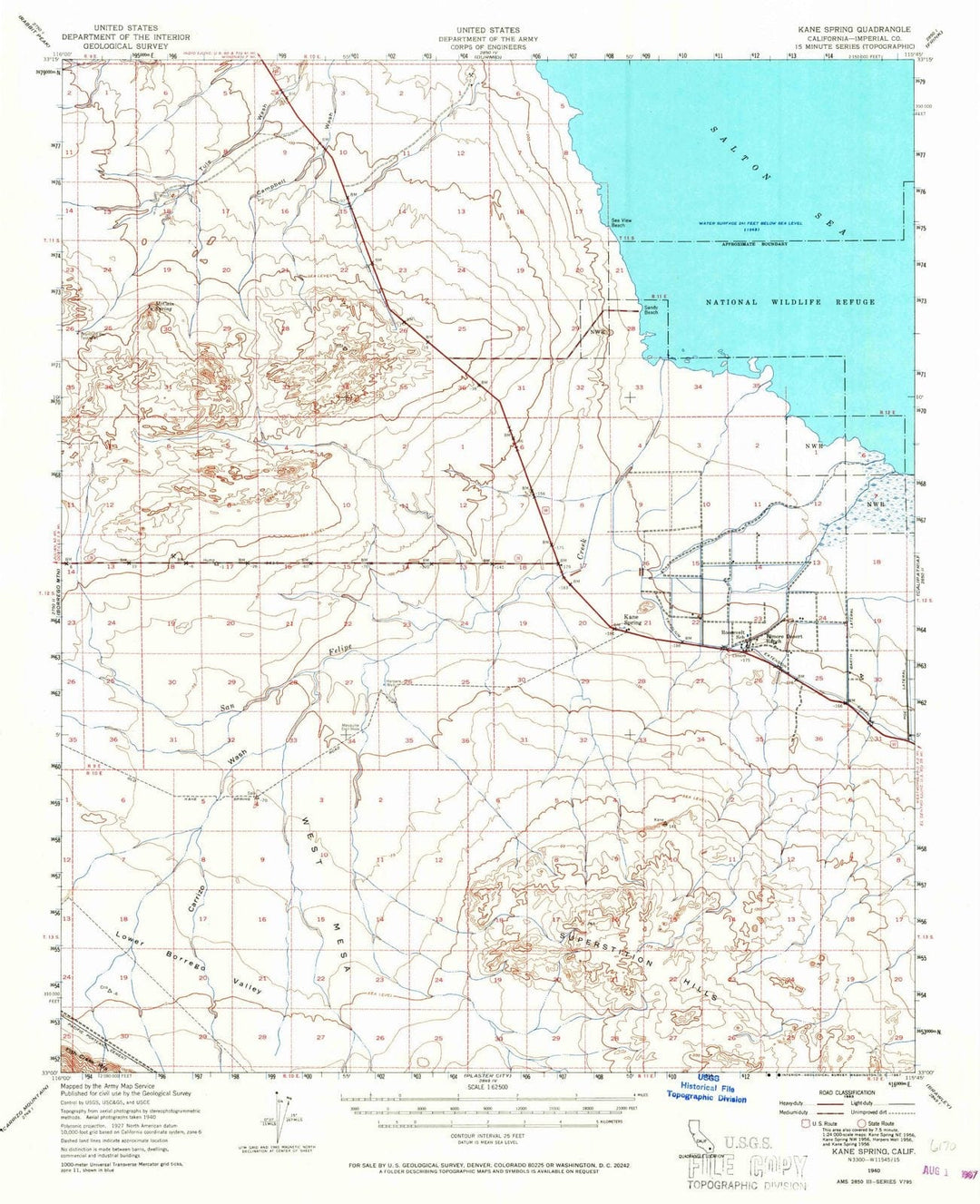 1940 Kane Spring, CA - California - USGS Topographic Map