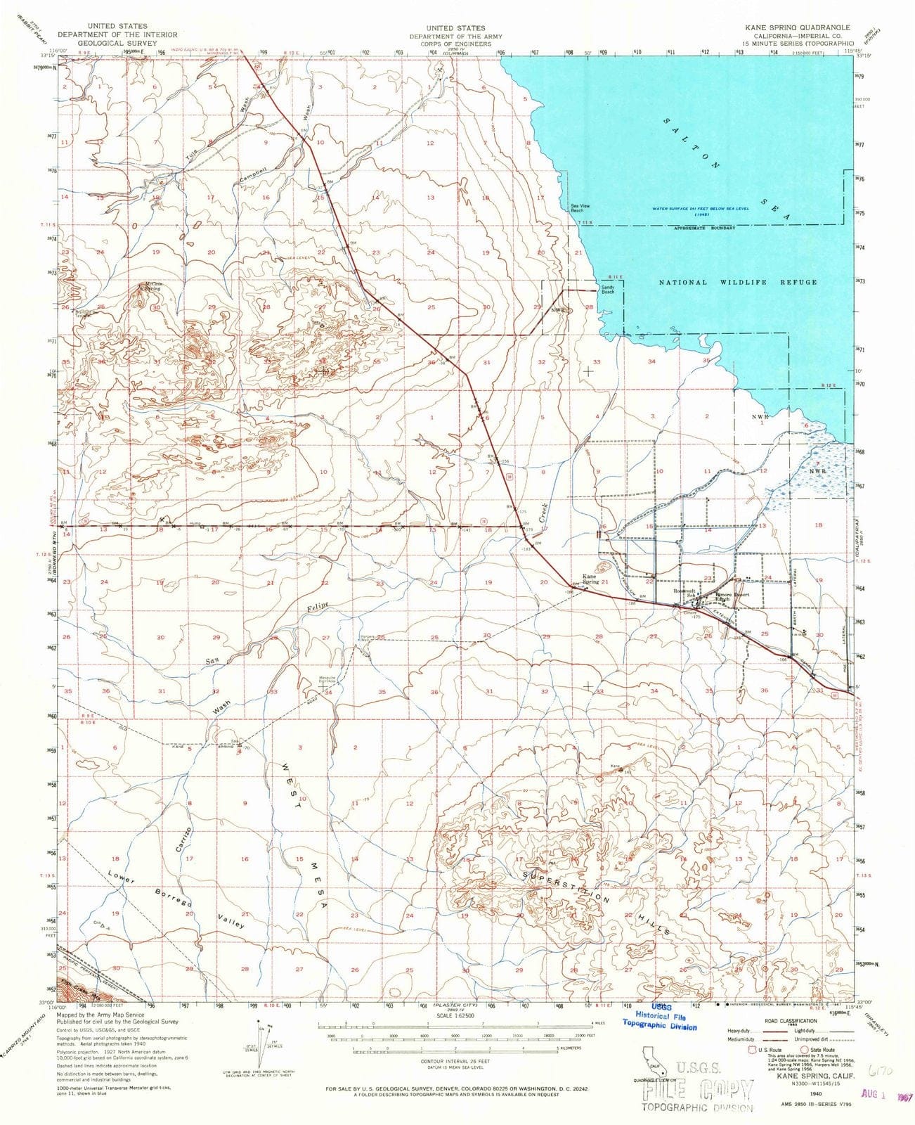 1940 Kane Spring, CA - California - USGS Topographic Map