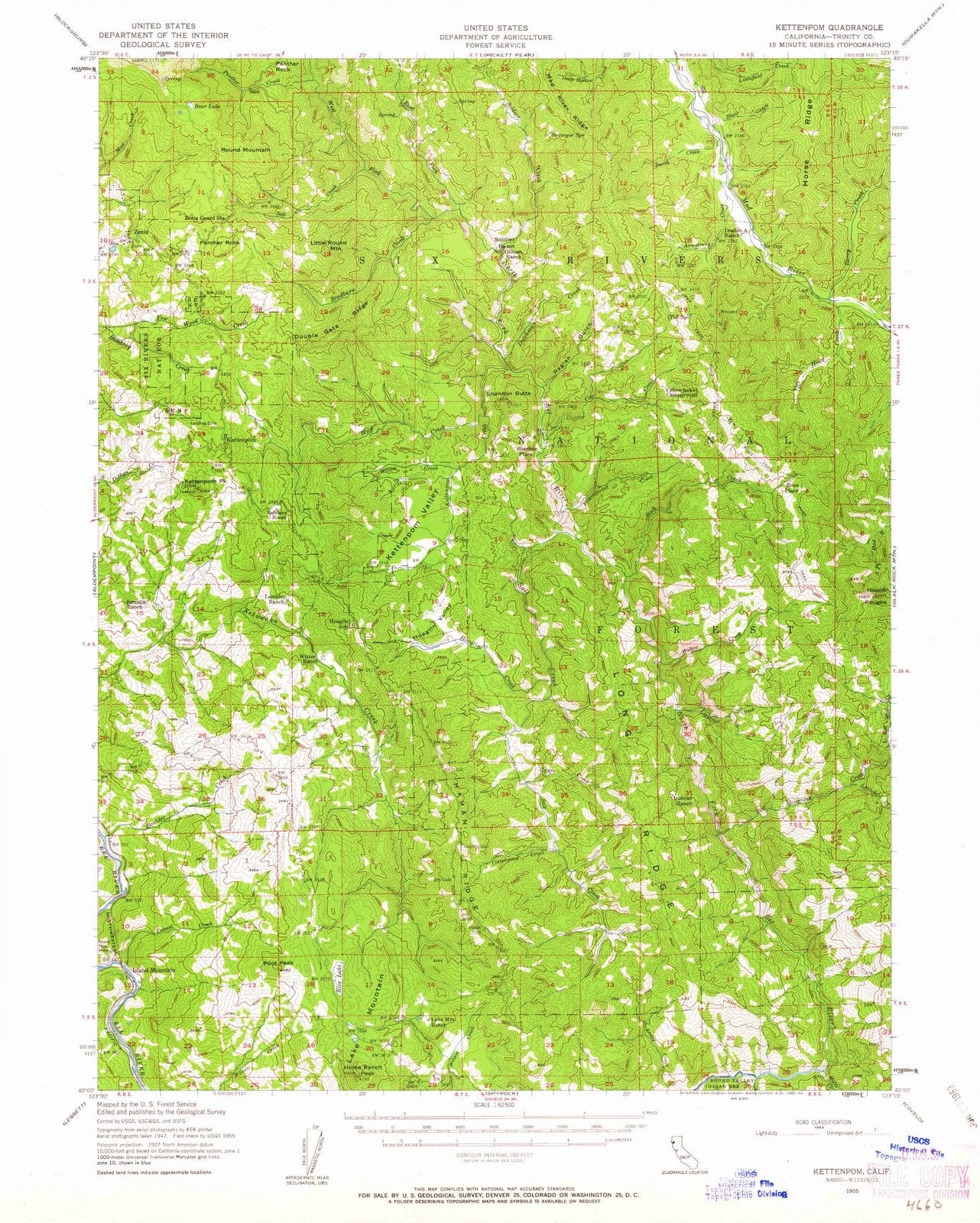 1955 Kettenpom, CA - California - USGS Topographic Map