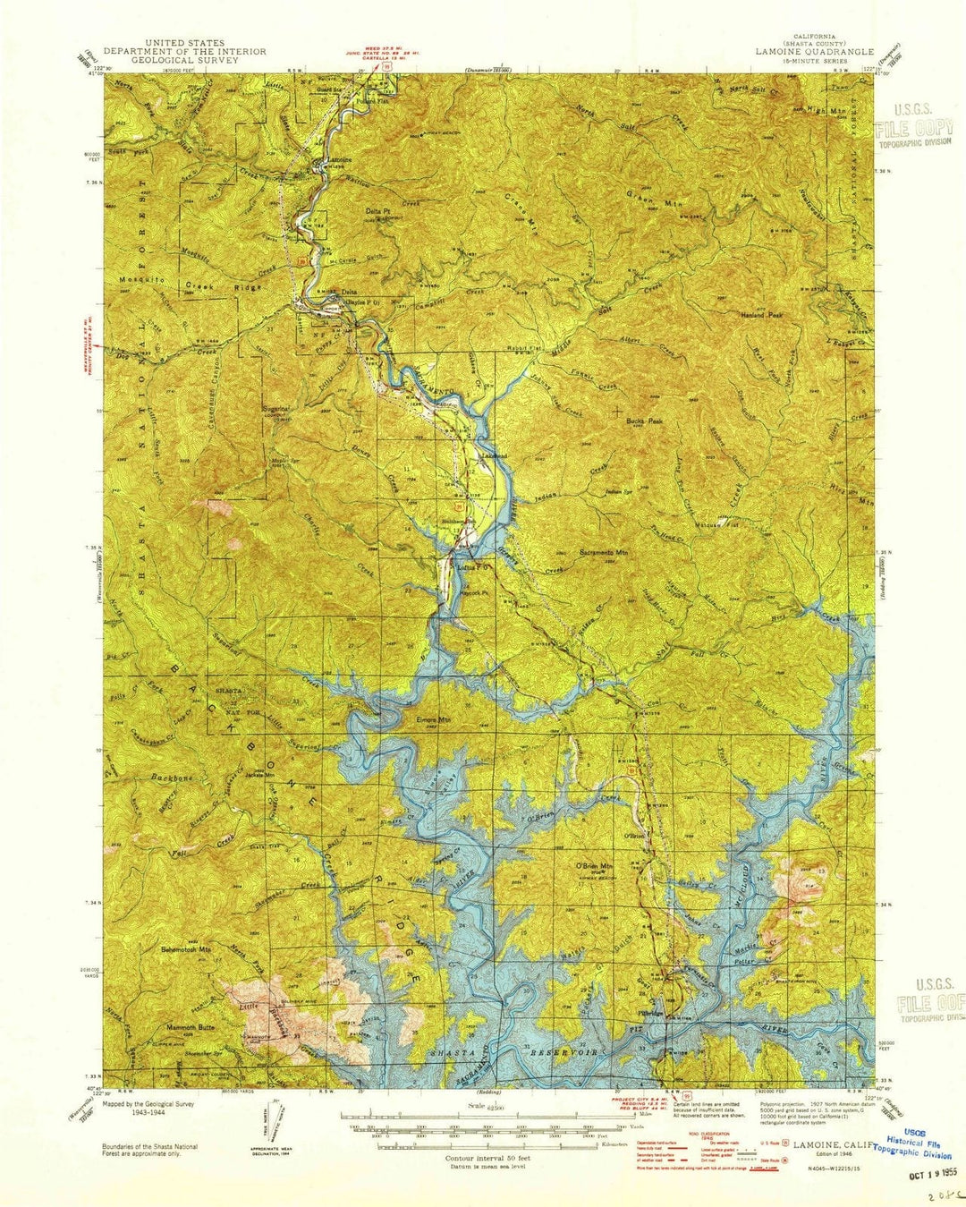 1946 Lamoine, CA - California - USGS Topographic Map