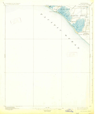 1896 Las Bolsas, CA - California - USGS Topographic Map