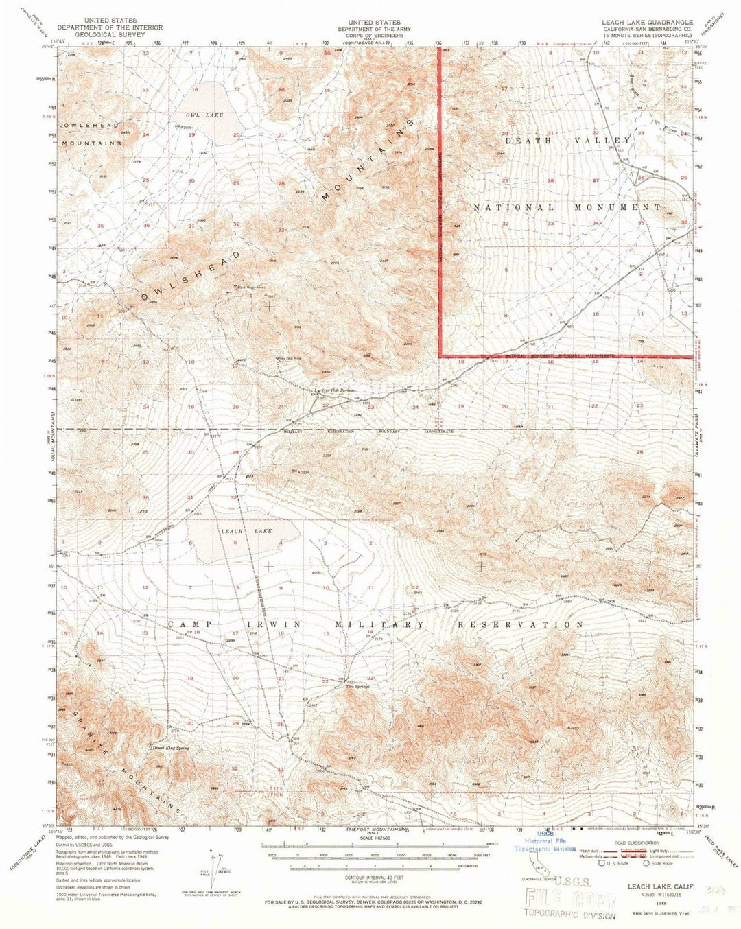 1948 Leach Lake, CA - California - USGS Topographic Map