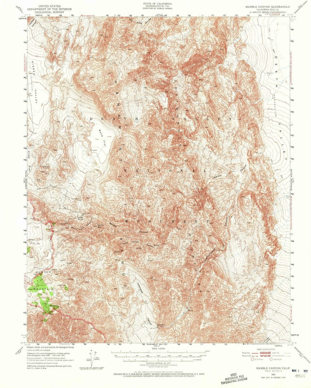 1951 Marble Canyon, CA - California - USGS Topographic Map