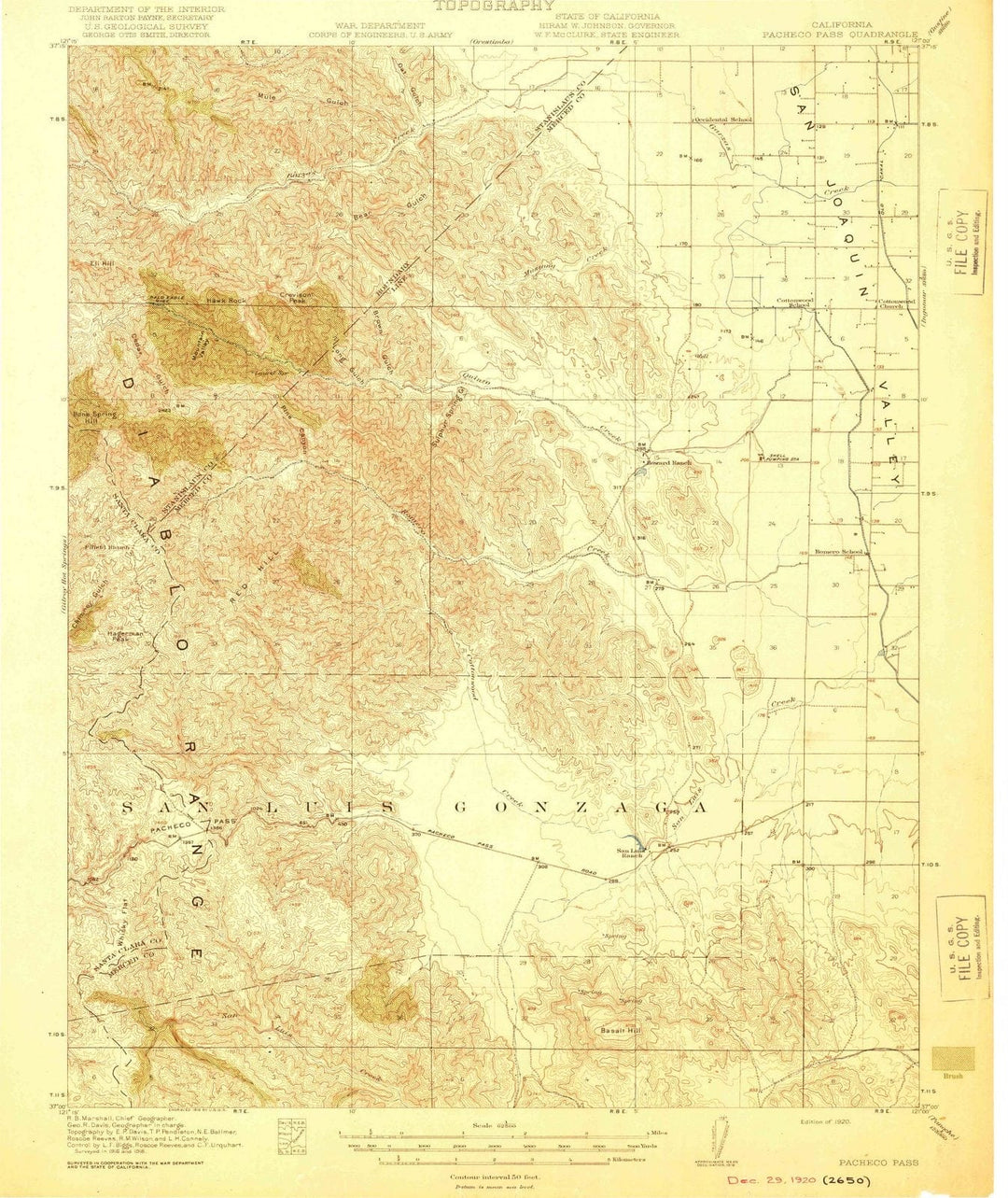 1920 Pacheco Pass, CA - California - USGS Topographic Map