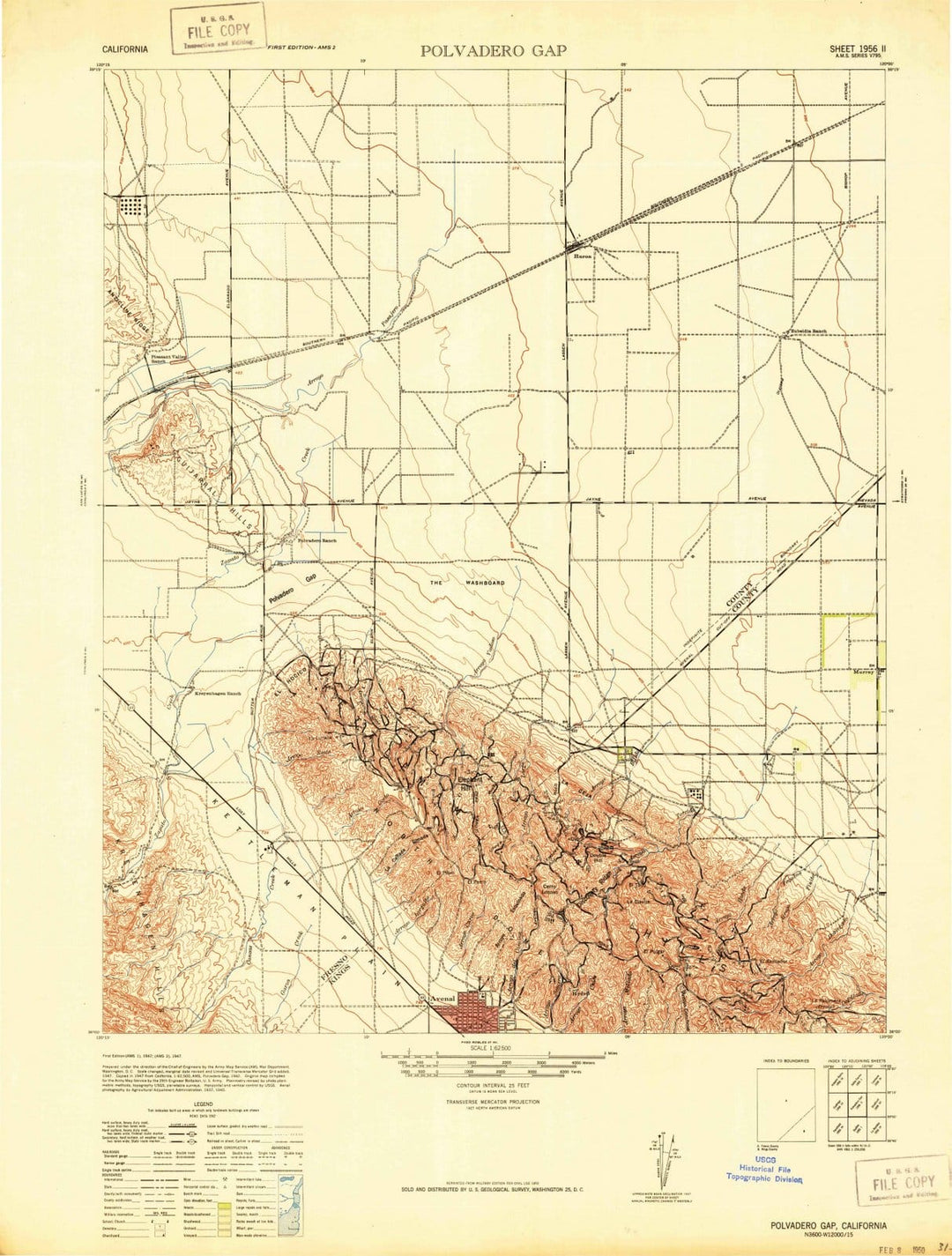1942 Polvadero Gap, CA - California - USGS Topographic Map