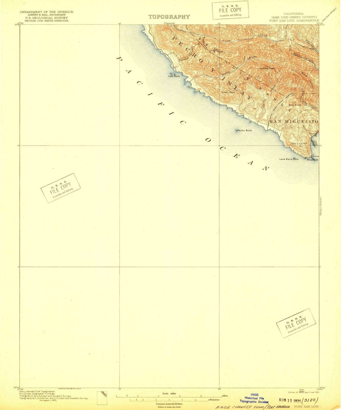 1897 Port San Luis, CA - California - USGS Topographic Map