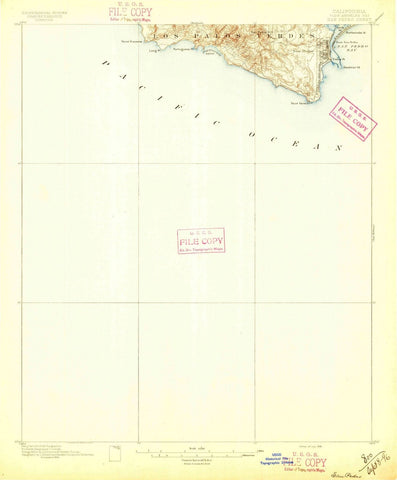1896 San Pedro, CA - California - USGS Topographic Map