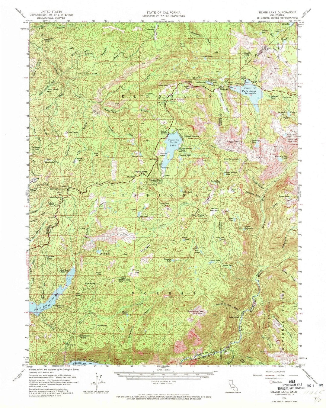 1956 Silver Lake, CA - California - USGS Topographic Map