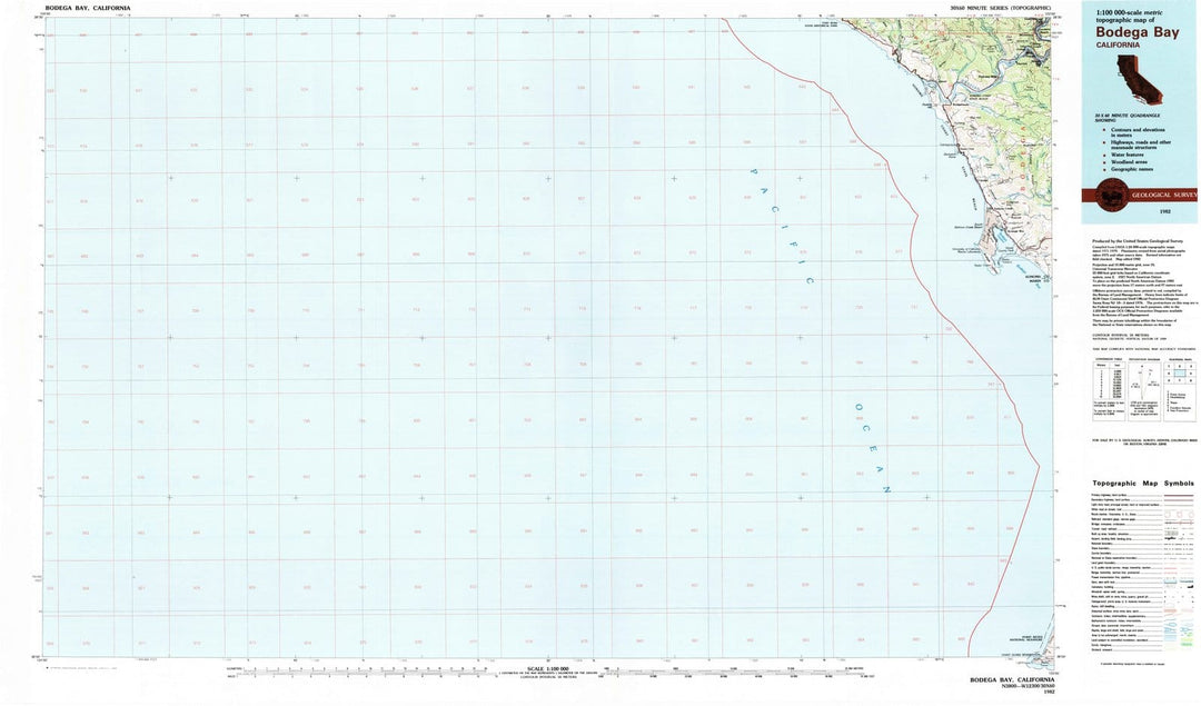 1982 Bodega Bay, CA - California - USGS Topographic Map