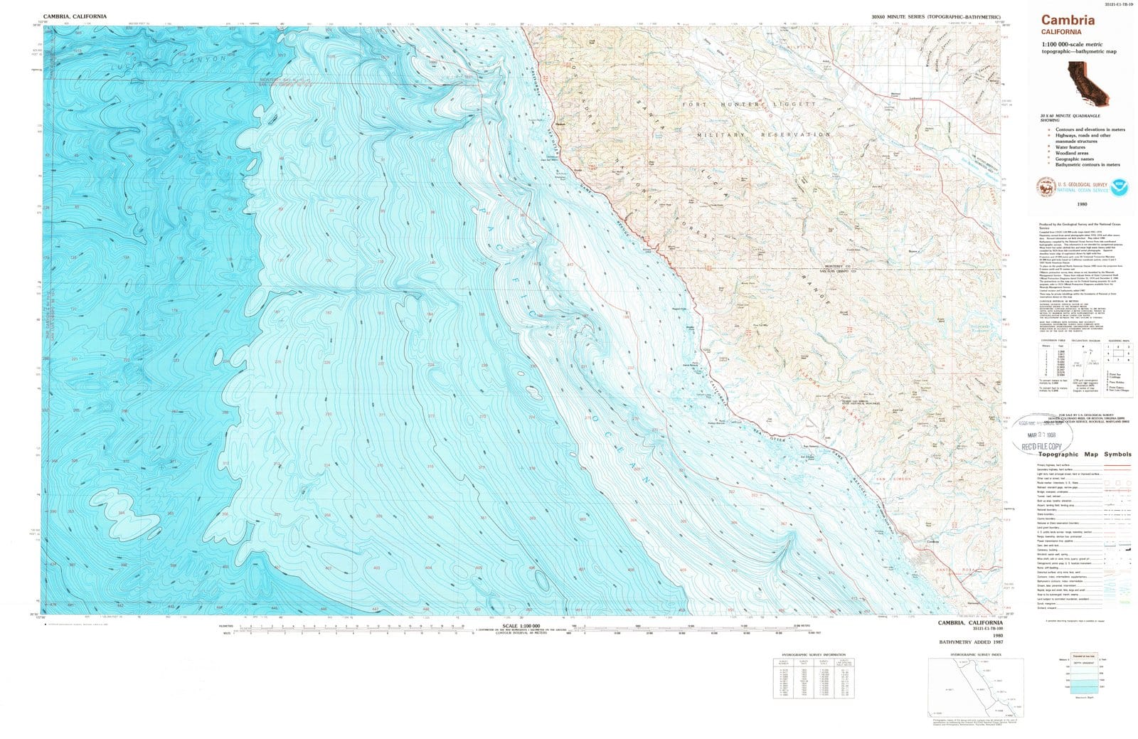 1980 Cambria, CA - California - USGS Topographic Map