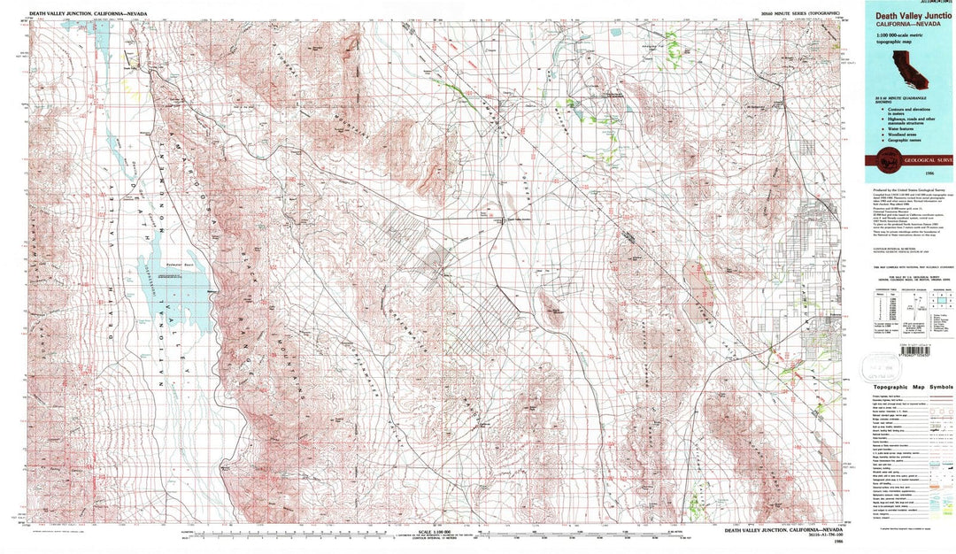 1986 Death Valley Junction, CA - California - USGS Topographic Map