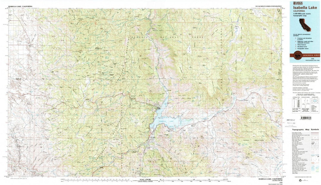 1978 Isabella Lake, CA - California - USGS Topographic Map